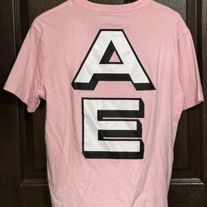 American Eagle Outfitters Pink Logo Tee